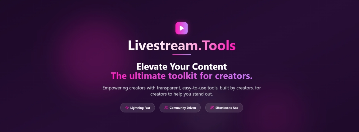 Livestream Tools – WIP header image